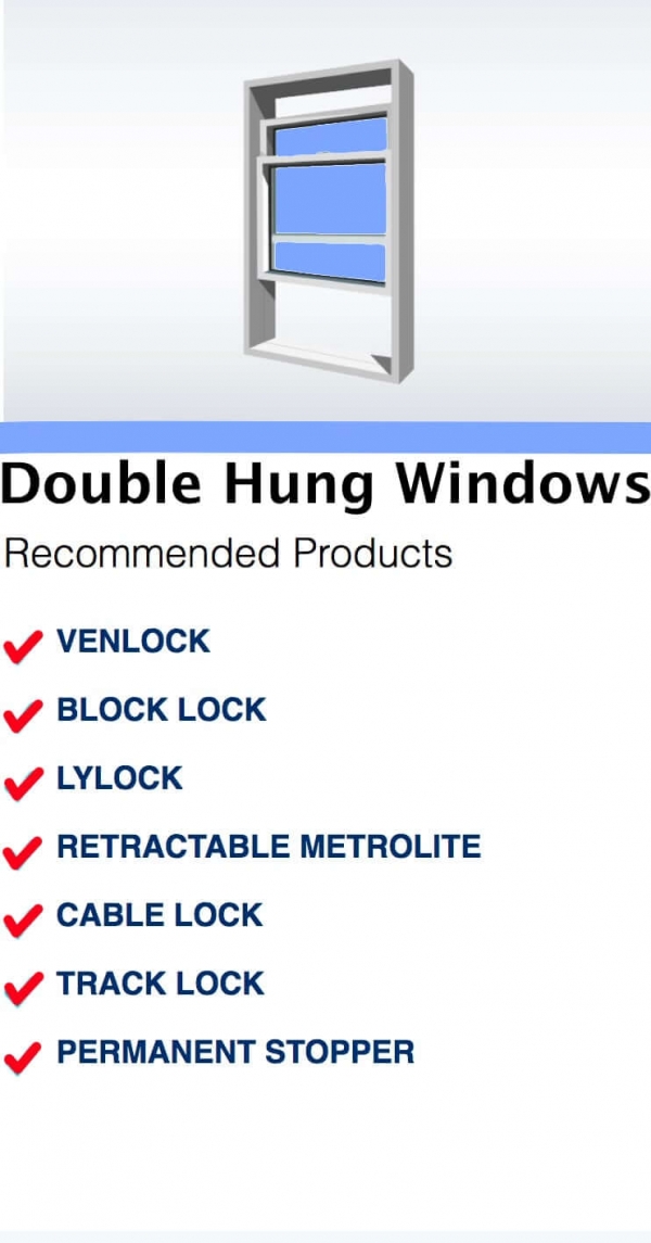 Sydney Window Restrictors Window Guide Recommended Products - Double Hung Window Block Lock Metrolite Cable Lock Venlock