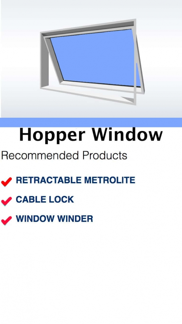 Sydney Window Restrictors Window Guide Recommended Products - Hopper Window Cable Lock Window Winder